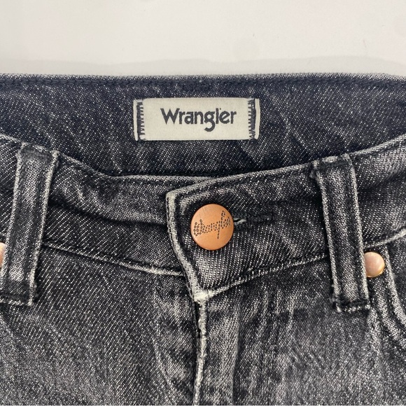 Anthropologie Wrangler Wanderer High Rise Flare Black Gray Jeans size 25 - Picture 8 of 12